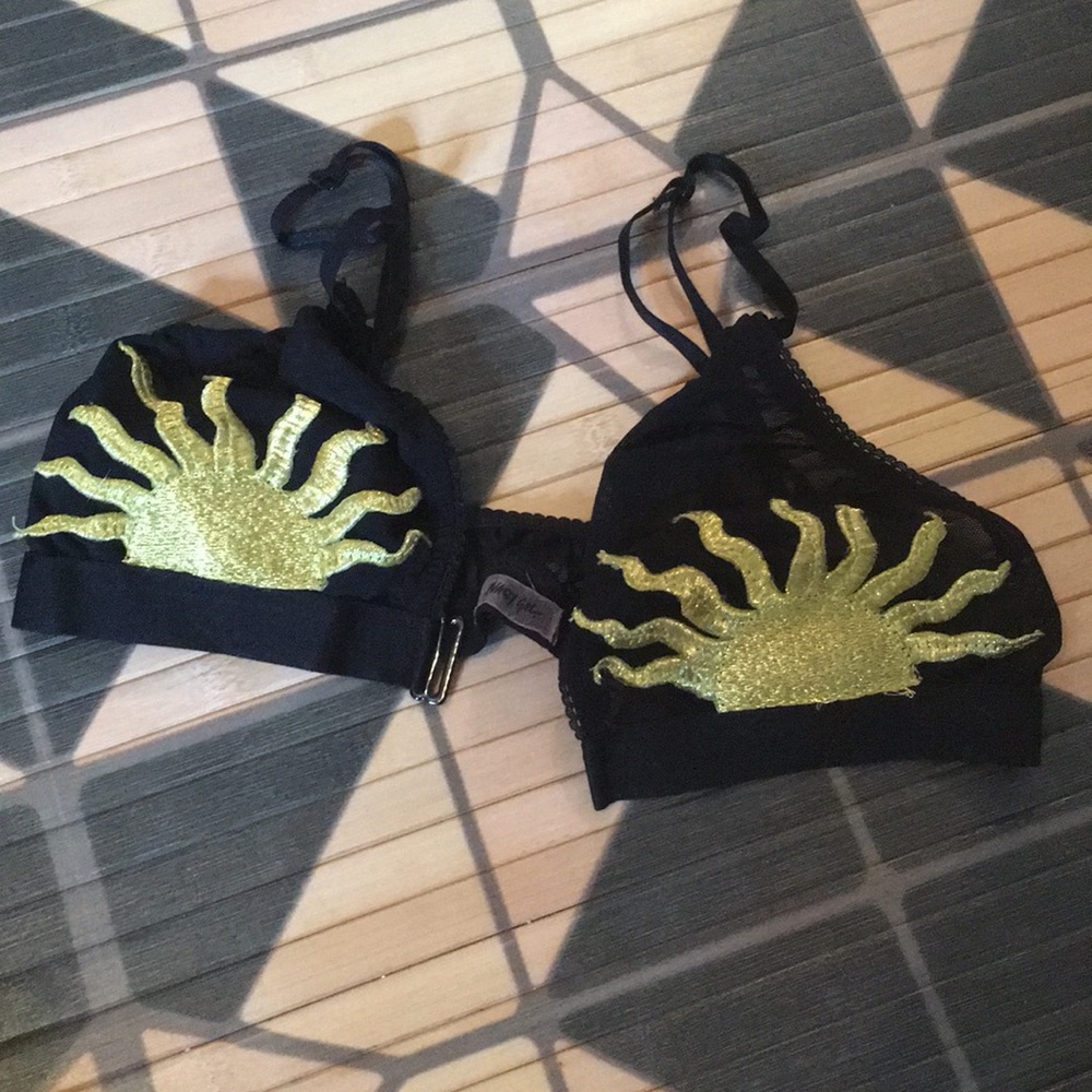 Nasty Gal Sun Embroidered Bralette Front